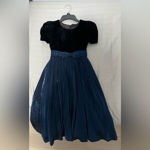 Elegant Black and Blue Kids Dress size 8